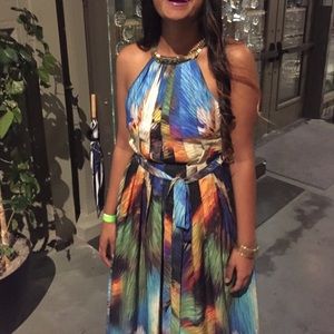 Colorful anthropologie formal maxi dress